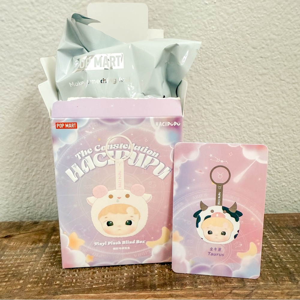 🚫SOLD🚫 Pop Mart HACIPUPU The Constellation Series-Vinyl Plush Blind Box Taurus